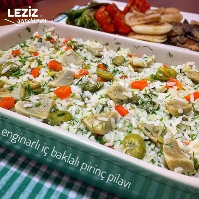 Enginarlı İç Baklalı Pirinç Pilavı