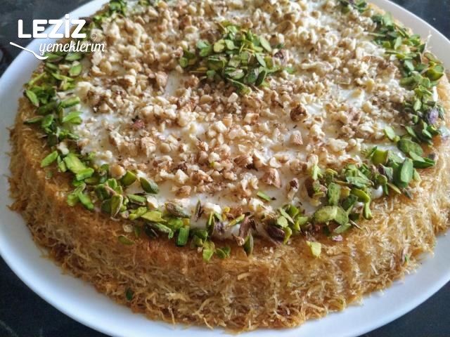 Tart Kalıbında Muhallebili Kadayıf Tarifi
