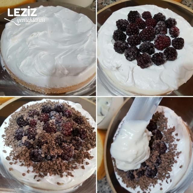 Çikolatalı Böğürtlenli Pasta (Aşama Aşama)