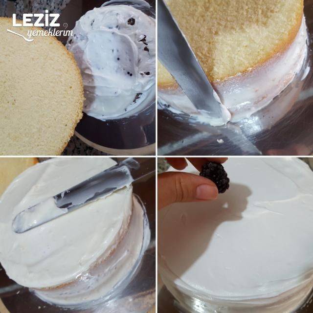 Çikolatalı Böğürtlenli Pasta (Aşama Aşama)