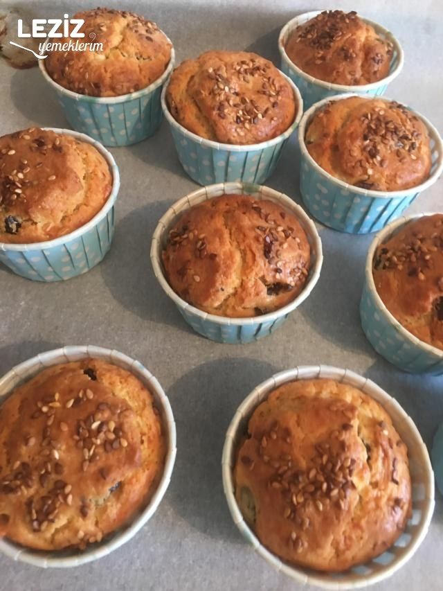 Beyaz Peynirli Ve Zeytinli Muffin