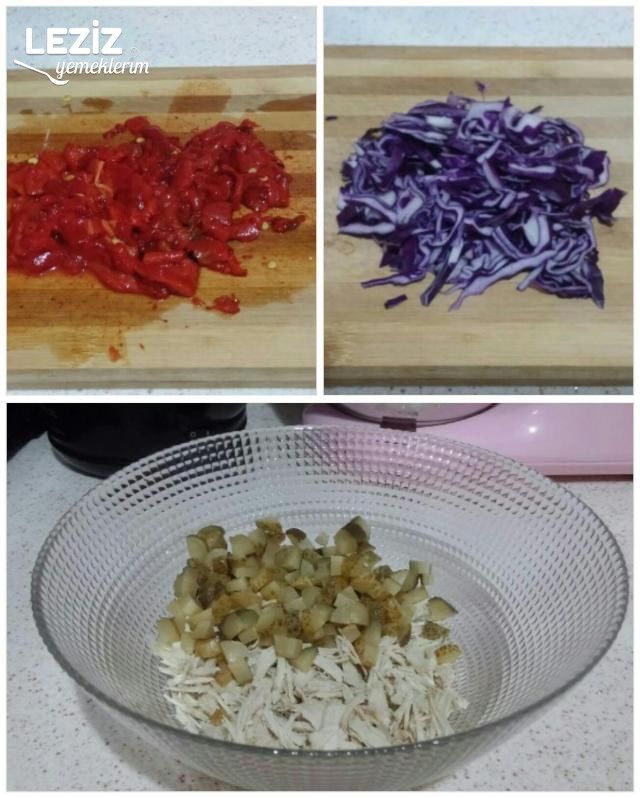 Garnitürlü Tavuklu Nefis Salata Tarifi