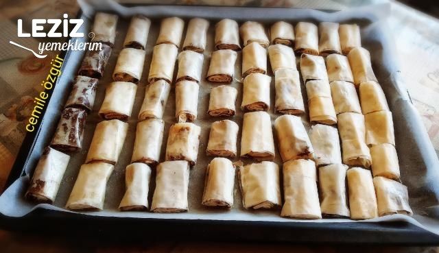 Baklavalık Yufkadan Çıtır Çikolatalı Rulolar