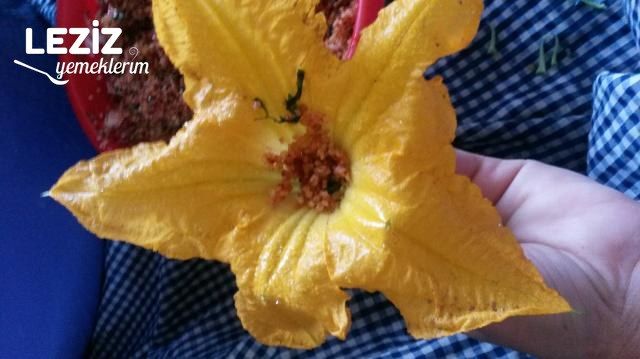 Kabak Çiçeği Dolması  (Bulgurlu)