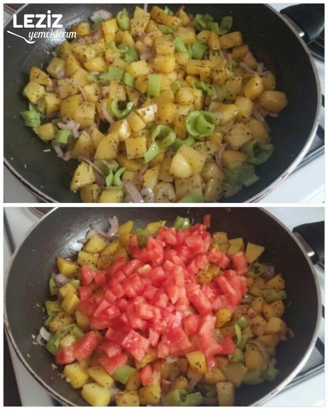 Kahvaltıya Enfes Sebzeli Patates