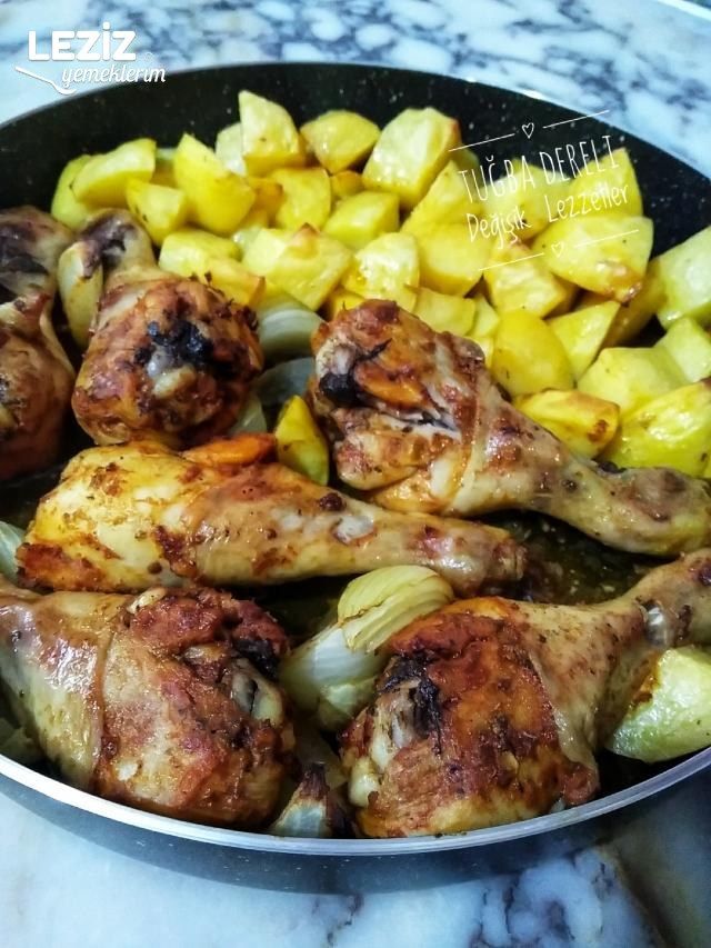 Fırında Tavuk But Ve Patates