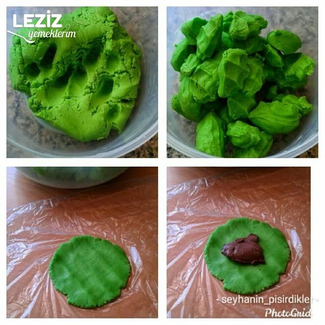 İçi Çikolatalı Yeşil Kurabiye