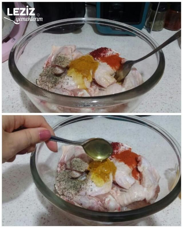 Fırında Ballı Tavuk Kanat Patates