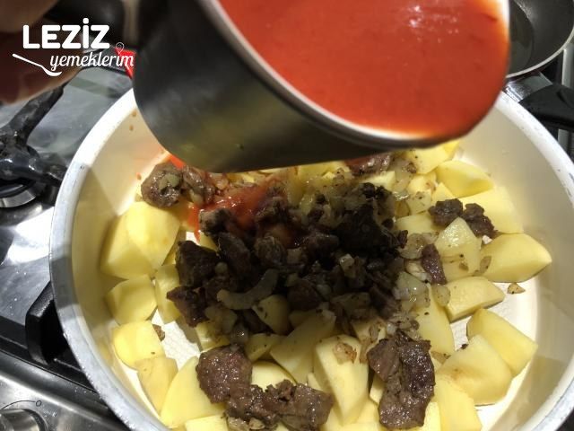 Etli Patates Yemeği Yapımı