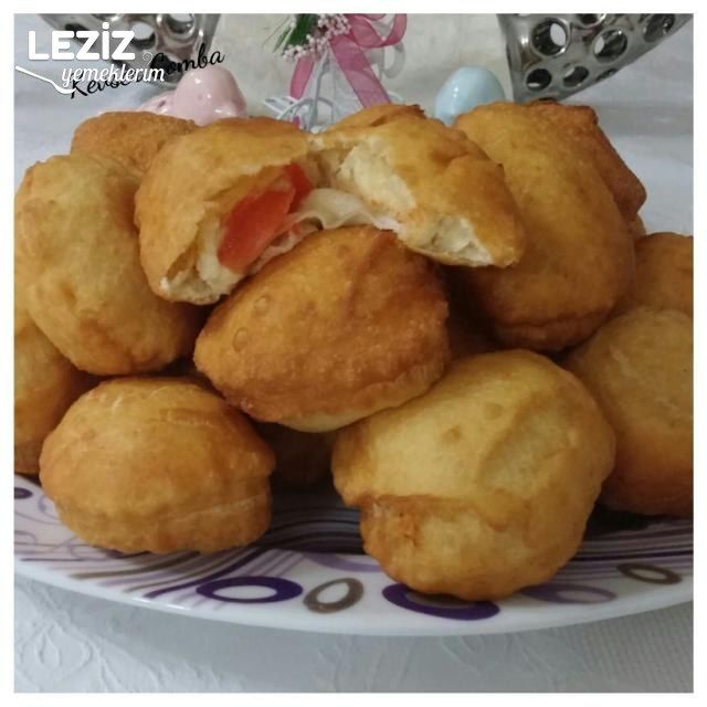 Şipşak Domatesli Kaşarlı Pişi (Yağ Çekmeyen)