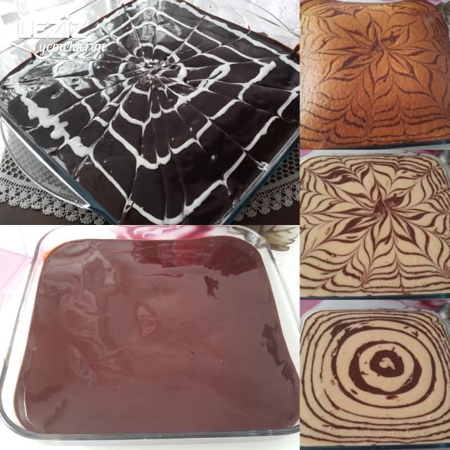 Çikolata Soslu Zebra Kek