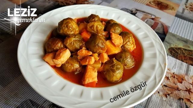 Tavuklu Sebzeli Brüksel Lahanası