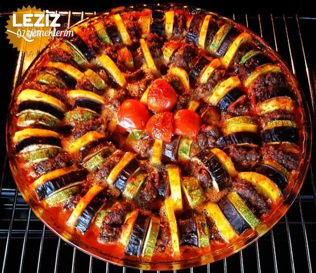 Fırında Kabaklı Patlıcanlı Köfte