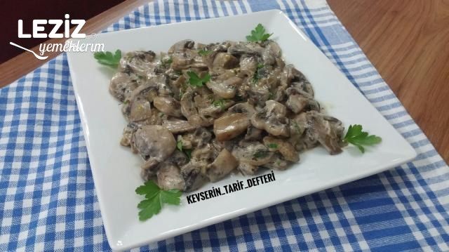 Et Tavuk Köfte Yanına Kremalı Mantar Nasıl Yapılır