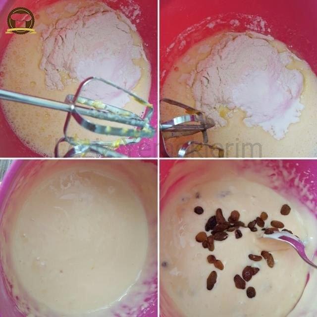 Susam Kaplamalı Sünger Kek Üzümlü Ve Limonlu