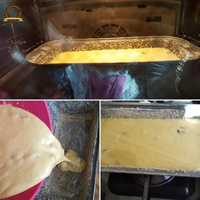 Susam Kaplamalı Sünger Kek Üzümlü Ve Limonlu