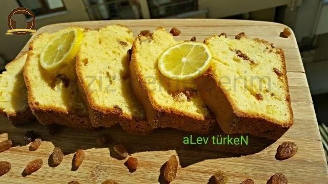 Susam Kaplamalı Sünger Kek Üzümlü Ve Limonlu