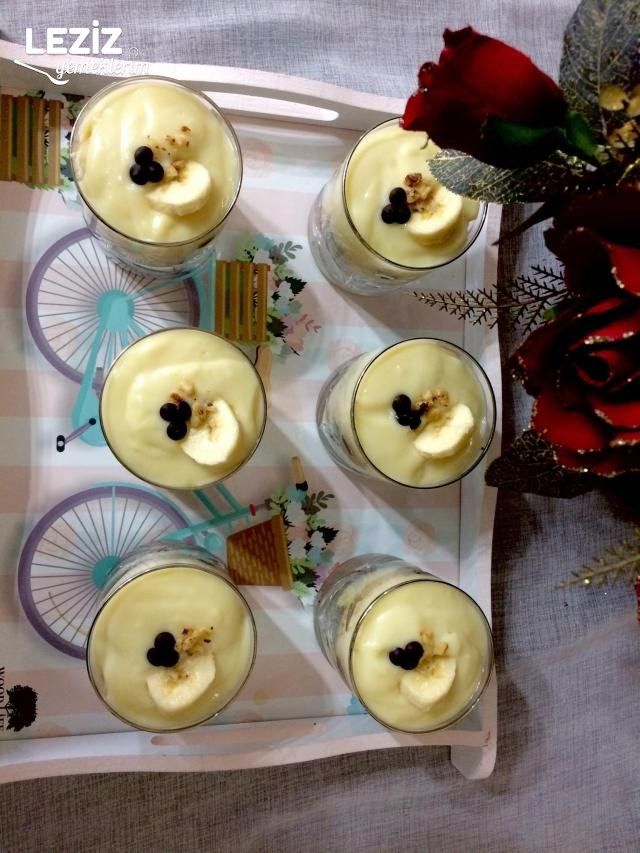 Beyaz Çikolatalı Muzlu Magnolia Tatlısı