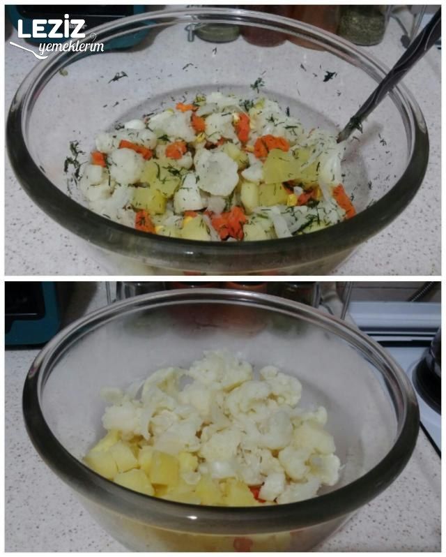 Patatesli Havuçlu Karnabaharlı Salata