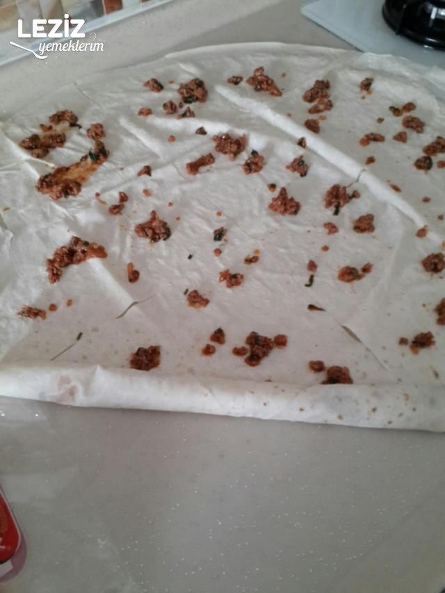 Kıymalı Soslu Gül Böreği