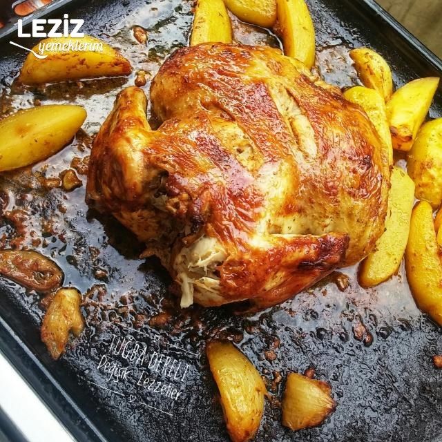 Fırında Nar Gibi Kızarmış Tavuk