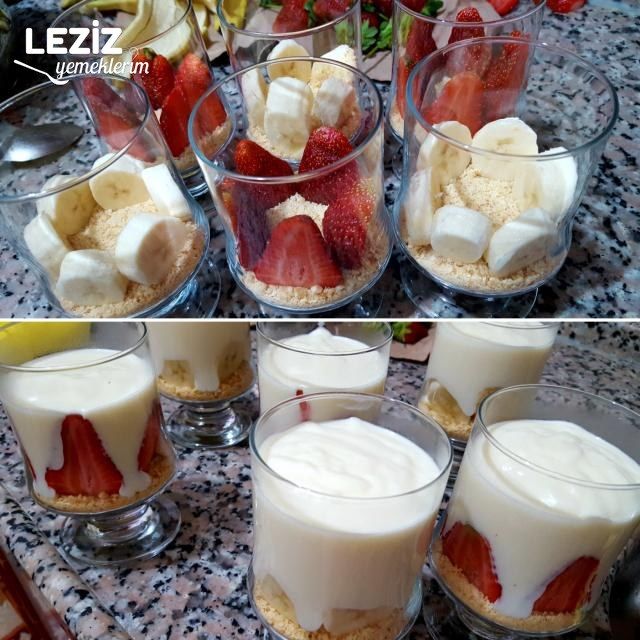 Şahane Magnolia ( Çilekli Ve Muzlu) Aşama Aşama