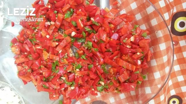 Soğanlı Közlenmiş Biber Salatası
