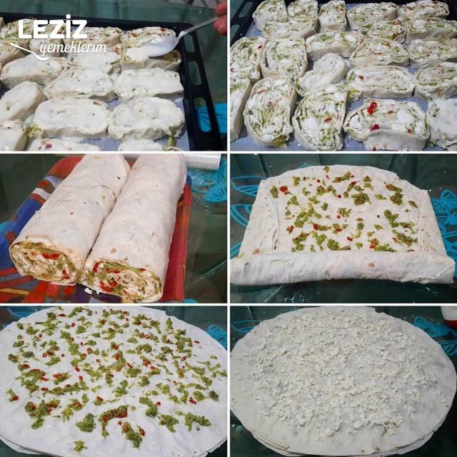 Kabaklı Peynirli Rulo Börek
