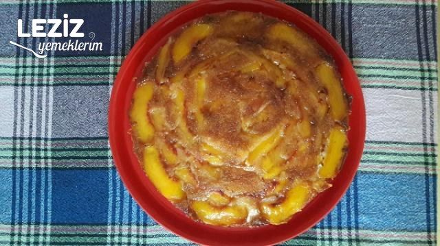 Nefis Şeftalili Alt Üst Kek Tarifi