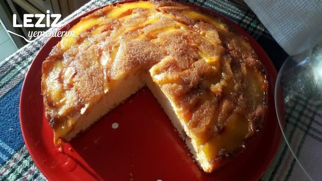 Nefis Şeftalili Alt Üst Kek Tarifi