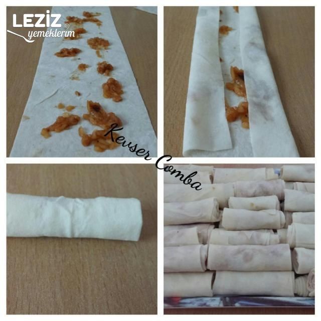 Elmalı Cevizli Rulo Börek Tarifi