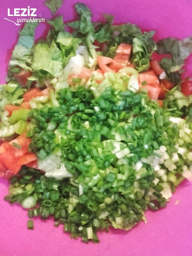 Hellim Peynirli Salata Tarifi