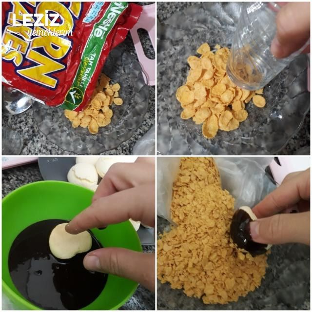 Çikolatalı Mısır Gevrekli Kurabiye