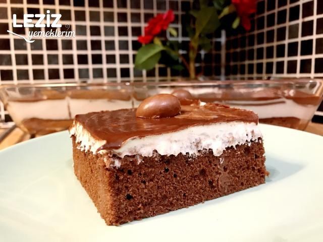Ganaj Soslu Çikolatalı Kek (Pasta Tadında)