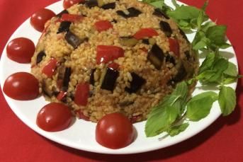 Patlıcanlı Bulgur Pilavı Tarifi