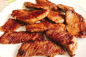 Mangal Tadında Tavada Et Pişirme