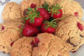 Çilekli Çikolatalı Kurabiye