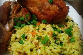 Tavuklu Kabsa Pilavı (Machboos)