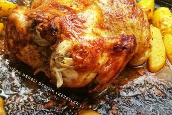 Fırında Nar Gibi Kızarmış Tavuk