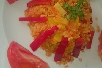 Sebzeli Bulgur Pilavı Yapımı