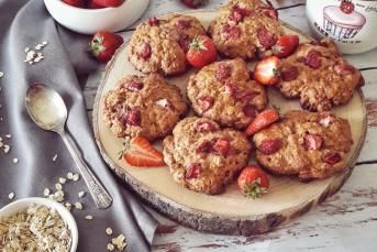 Çilekli Yulaflı Kurabiye