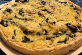 Ispanaklı Mantarlı Kiş Tarifi