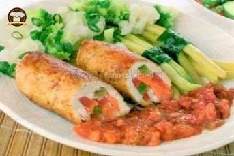 Sebzeli Pane Tavuk Dolması