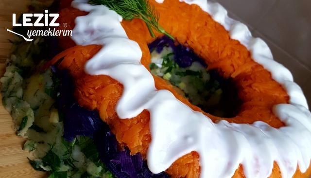 Fresh Renk Cümbüşü Salata (Kek Kalıbında) Leziz Yemeklerim