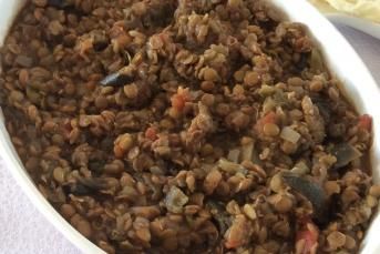 Zeytinyağlı Mercimekli Patlıcan