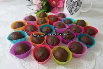 Lokmalık Çikolatalı Mozaik Pasta Topları