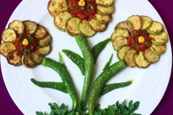 Domates Soslu Kabak Kızartma