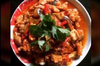 Patlıcanlı Tavuk (Pişirme Poşetinde)