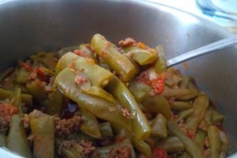 Lokum Gibi Kıymalı Taze Fasulye