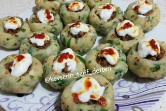 Kıymalı Yoğurtlu Patates Mantısı